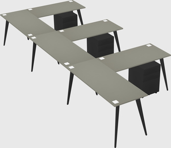 Modern l-shaped office desk