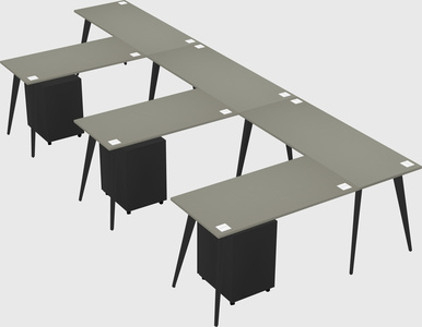 Modern l-shaped office desk