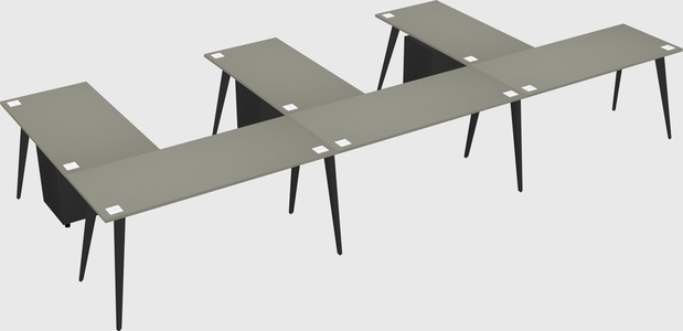 Modern l-shaped office desk