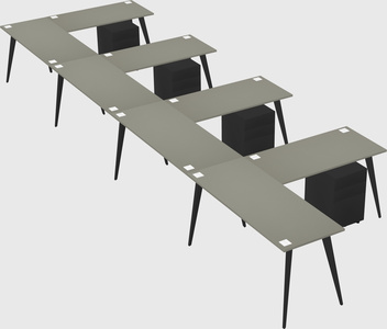 Modern l-shaped office desk