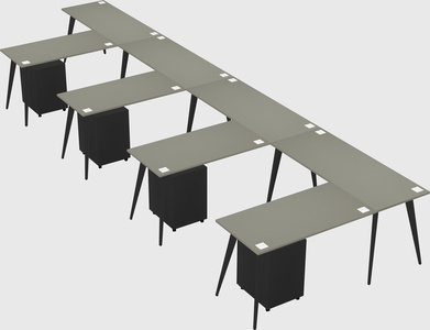 Modern l-shaped office desk