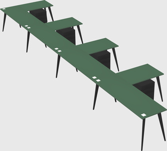 Modern l-shaped office desk