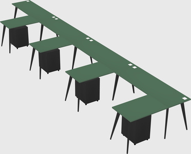 Modern l-shaped office desk