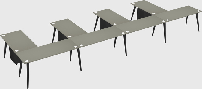 Modern l-shaped office desk