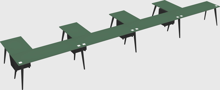 Modern l-shaped office desk