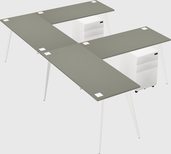 Modern l-shaped office desk