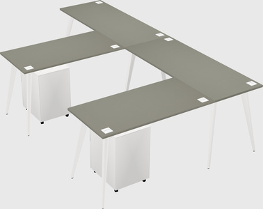 Modern l-shaped office desk