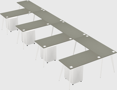 Modern l-shaped office desk