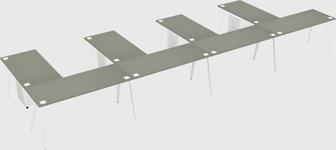 Modern l-shaped office desk