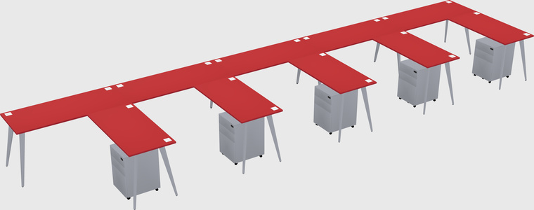 Modern L-shaped Office Desk