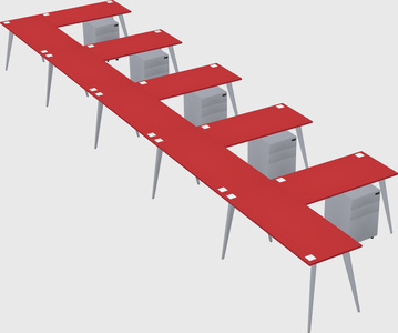 Modern l-shaped office desk