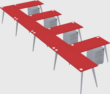 Modern l-shaped office desk