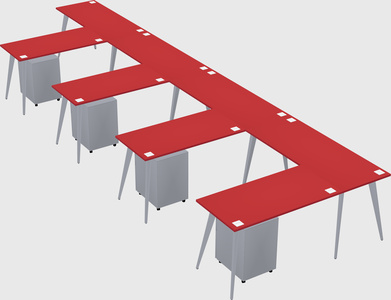 Modern l-shaped office desk