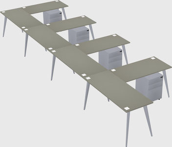 Modern l-shaped office desk