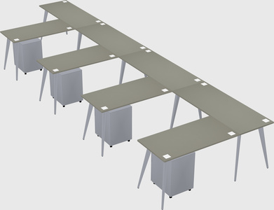 Modern l-shaped office desk