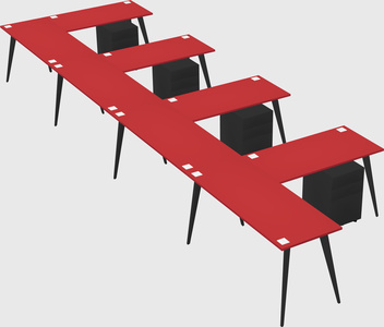 Modern l-shaped office desk