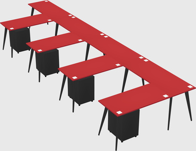 Modern l-shaped office desk