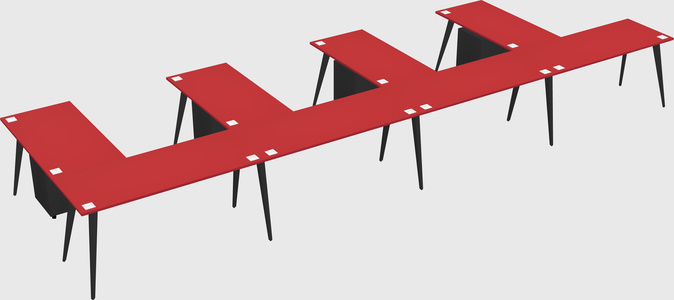 Modern l-shaped office desk