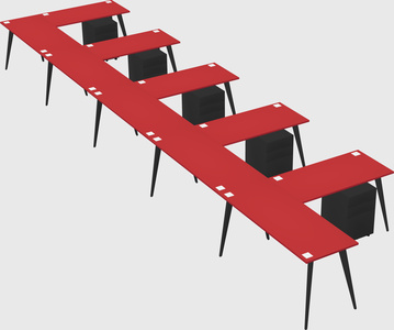 Modern l-shaped office desk