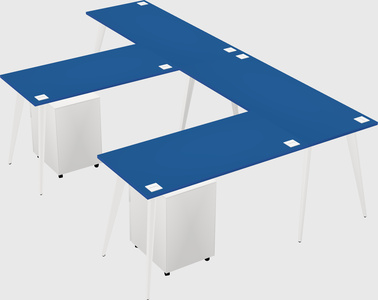 Modern l-shaped office desk