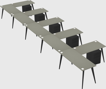 Modern l-shaped office desk