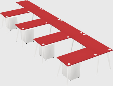 Modern l-shaped office desk
