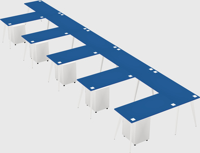 Modern l-shaped office desk