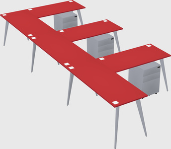 Modern l-shaped office desk