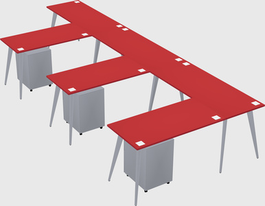 Modern l-shaped office desk
