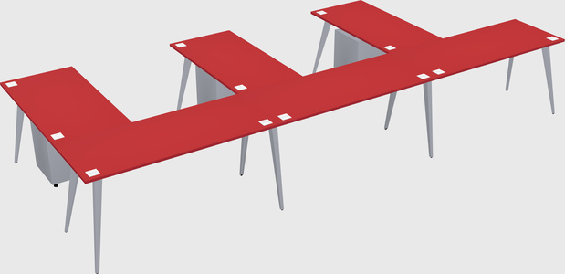 Modern l-shaped office desk