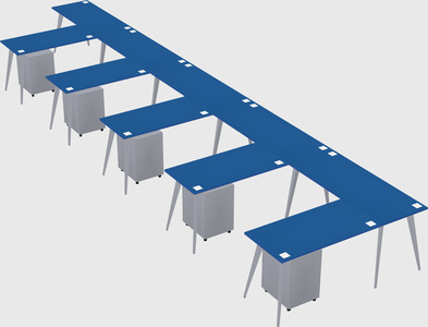 Modern l-shaped office desk