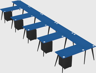 Modern l-shaped office desk
