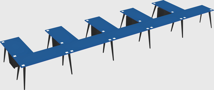 Modern l-shaped office desk