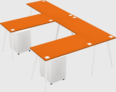 Modern l-shaped office desk