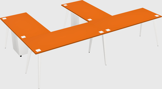 Modern l-shaped office desk