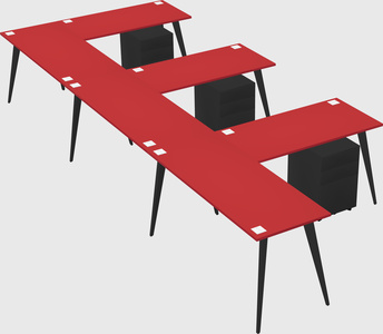 Modern l-shaped office desk