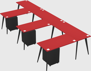 Modern l-shaped office desk