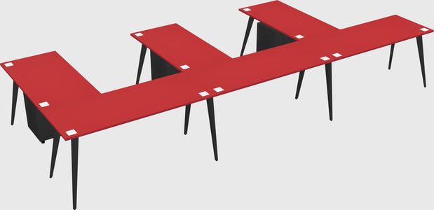 Modern l-shaped office desk