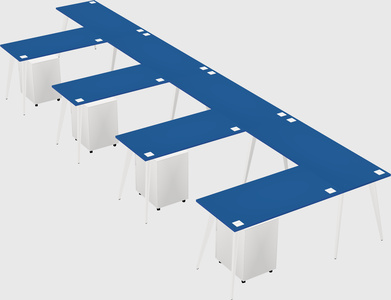 Modern l-shaped office desk