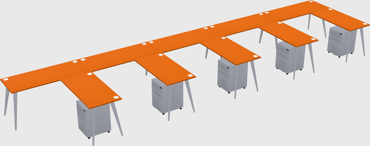 Modern L-shaped Office Desk