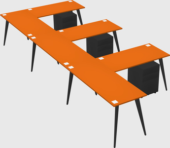 Modern l-shaped office desk