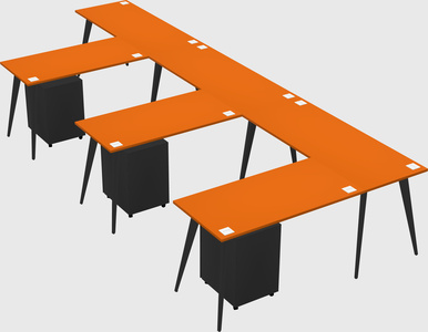 Modern l-shaped office desk