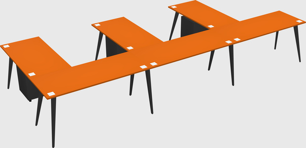 Modern l-shaped office desk