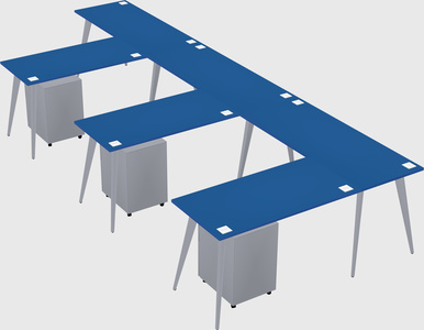 Modern l-shaped office desk