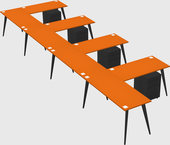 Modern l-shaped office desk
