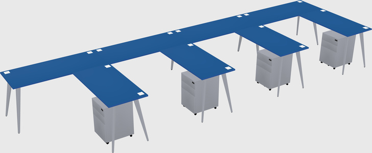 Modern L-shaped Office Desk