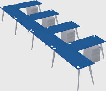 Modern l-shaped office desk