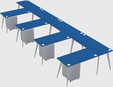 Modern l-shaped office desk