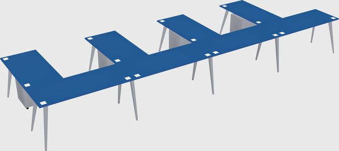 Modern l-shaped office desk