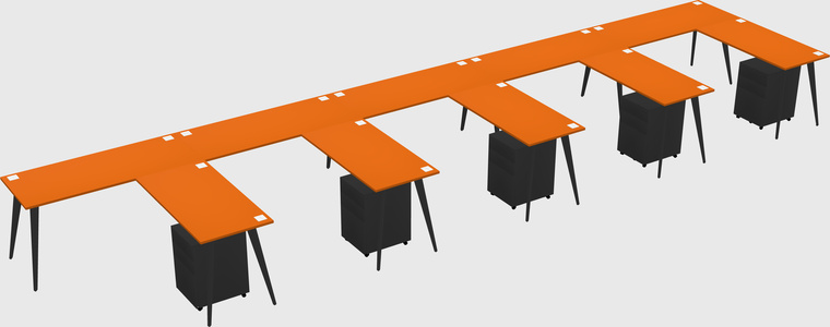 Modern L-shaped Office Desk
